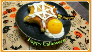 ホットケーキを簡単ハロウィンデコ✨